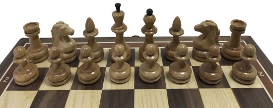 Шахматы американский орех 45 Лидер деревянные