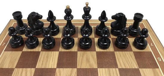 Шахматы дуб 45 Лидер деревянные