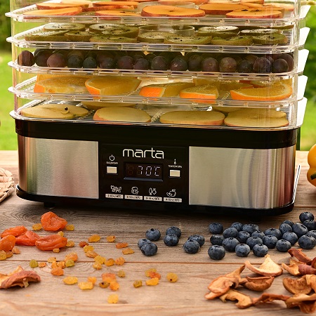 Сушилка для фруктов и овощей MARTA MT-1885 с электронным управлением